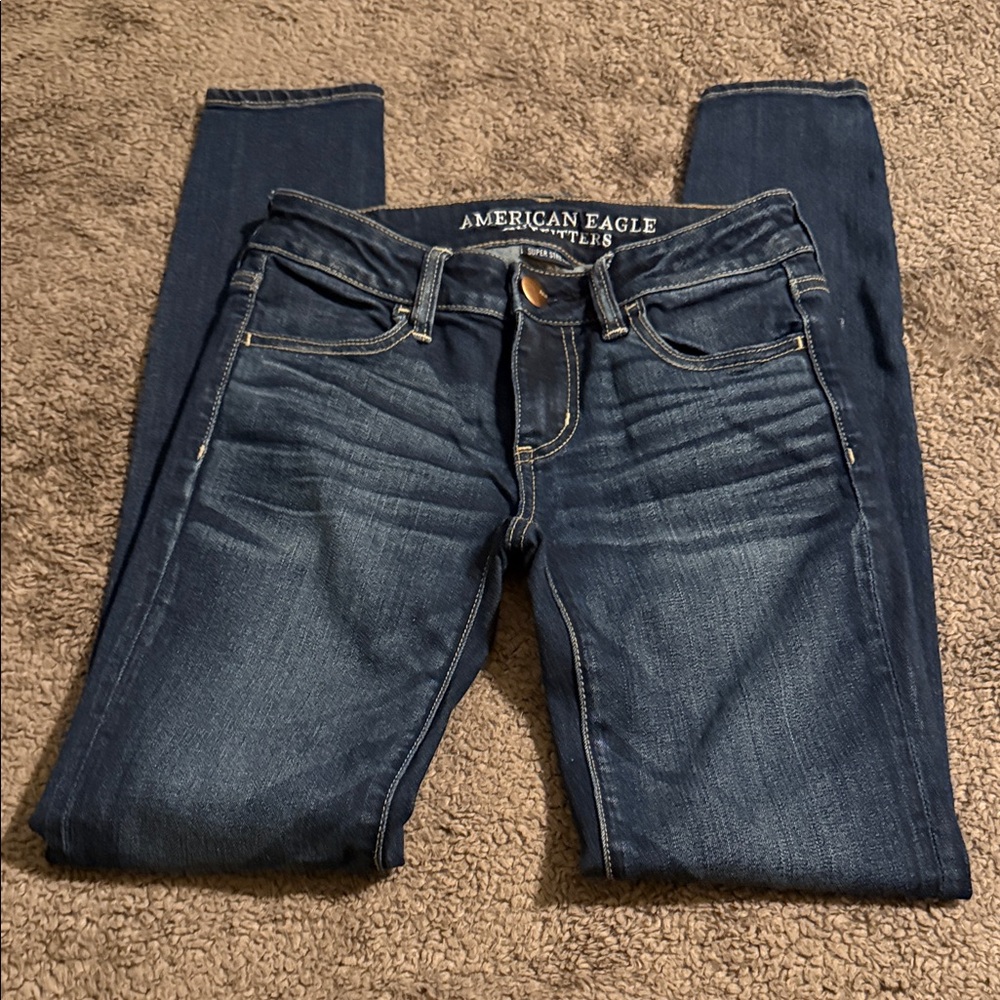 American Eagle Outfitters Dark Blue Skinny Jeans